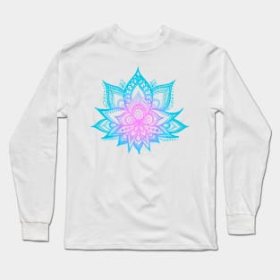 Pastel Vibes Lotus Flower Mandala Long Sleeve T-Shirt